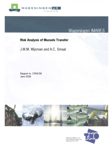 J.W.M. Wijsman and A.C. Smaal  Risk Analysis of Mussels Transfer