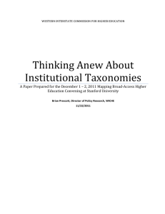 Thinking Anew About Institutional Taxonomies