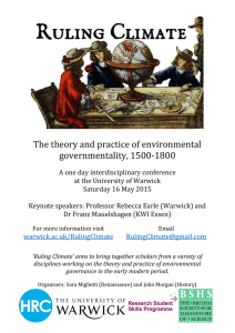 The theory and practice of environmental governmentality, 1500-1800