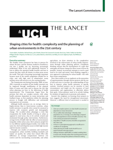 The Lancet Commissions urban environments in the 21st century