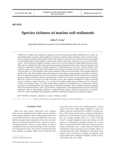 Species richness of marine soft sediments REVIEW John S. Gray*