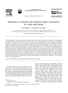 Disturbance of intertidal soft-sediment benthic communities by cockle hand raking M.J. Kaiser