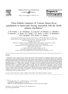Calanus finmarchicus populations to basin-scale forcing associated with the North Atlantic Oscillation