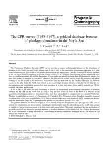 The CPR survey (1948–1997): a gridded database browser L. Vezzulli