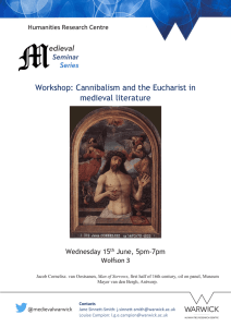 Workshop: Cannibalism and the Eucharist in medieval literature  Humanities Research Centre