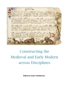 Constructing the Medieval and Early Modern across Disciplines
