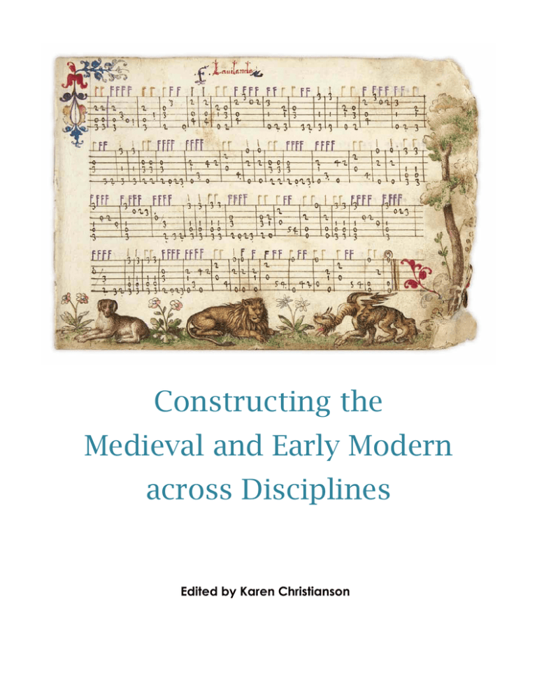 768px x 994px - Constructing the Medieval and Early Modern across Disciplines