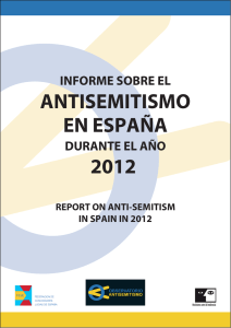 ANTISEMITISMO EN ESPAÑA 2012 INFORME SOBRE EL