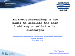 BrIHne model to simulate the near field region of brine jet discharges