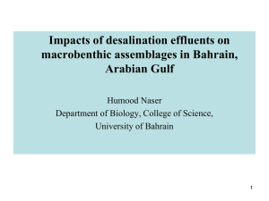 Impacts of desalination effluents on macrobenthic assemblages in Bahrain, Arabian Gulf