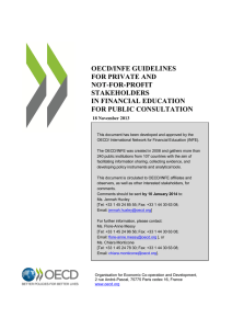 OECD/INFE GUIDELINES FOR PRIVATE AND NOT-FOR-PROFIT STAKEHOLDERS