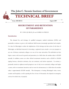 TECHNICAL BRIEF The John C. Stennis Institute of Government  RECRUITMENT AND RETENTION