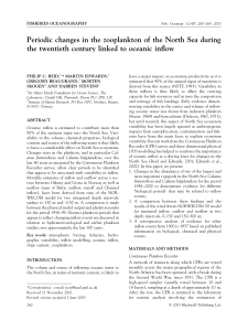 Periodic changes in the zooplankton of the North Sea during