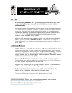 HYBRID BUSES COSTS AND BENEFITS  Key Facts