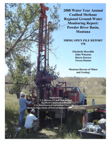 2008 Water Year Annual Coalbed Methane Regional Ground-Water