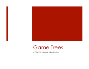 Game Trees COP4530 – Week 5 Recitation