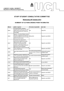 STAFF STUDENT CONSULTATIVE COMMITTEE  Wednesday 29 October 2014