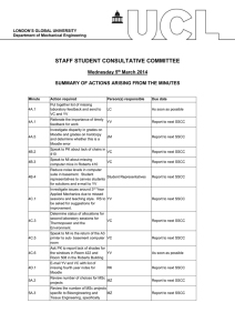 STAFF STUDENT CONSULTATIVE COMMITTEE Wednesday 5 March 2014