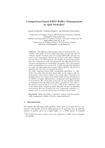 Comparison-based FIFO Buffer Management in QoS Switches ? Kamal Al-Bawani