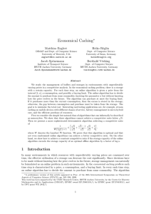 Economical Caching ∗ Matthias Englert Heiko R¨