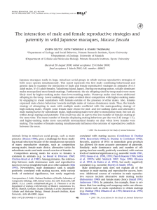 The interaction of male and female reproductive strategies and Macaca fuscata