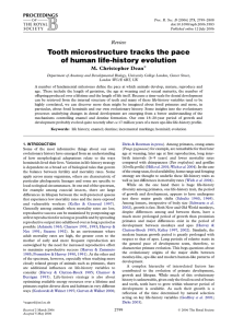 Tooth microstructure tracks the pace of human life-history evolution Review M. Christopher Dean*
