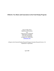 Effective Tax Rates and Guarantees in the Food Stamp Program