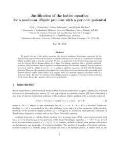 Justification of the lattice equation Dmitry Pelinovsky , Guido Schneider