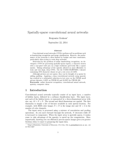 Spatially-sparse convolutional neural networks Benjamin Graham September 22, 2014