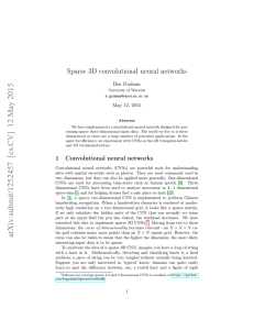 Sparse 3D convolutional neural networks Ben Graham May 12, 2015