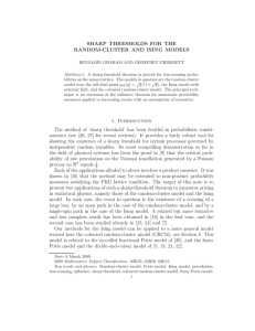 SHARP THRESHOLDS FOR THE RANDOM-CLUSTER AND ISING MODELS