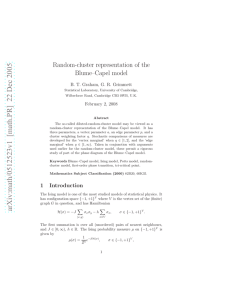 Random-cluster representation of the Blume–Capel model B. T. Graham, G. R. Grimmett