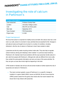 Investigating the role of calcium in Parkinson’s  Project information