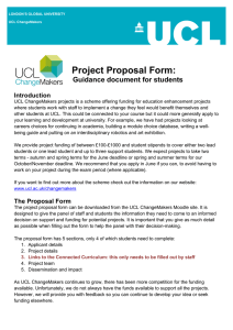 Project Proposal Form: Guidance document for students  Introduction