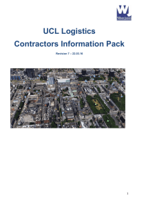 UCL Logistics Contractors Information Pack  1