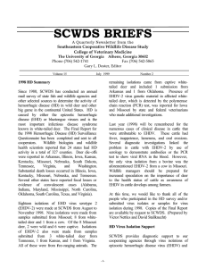 SCWDS BRIEFS Southeastern Cooperative Wildlife Disease Study College of Veterinary Medicine
