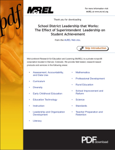 School District Leadership that Works: The Effect of Superintendent Leadership on