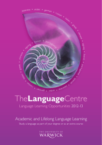 The Centre Language Academic and Lifelong Language Learning