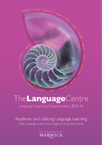 The Centre Language Academic and Lifelong Language Learning