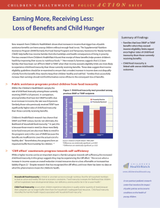 Earning More, Receiving Less: Loss of Benefits and Child Hunger