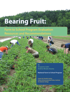 Bearing Fruit: Farm to School Program Evaluation Resources and Recommendations By