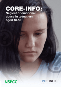 CORE-INFO: Neglect or emotional abuse in teenagers aged 13-18
