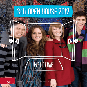 sfu open house 2012 welcome
