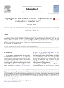 Defying gravity: The Imperial Economic Conference and the ☆ ScienceDirect