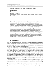 New results on the tariff–growth paradox