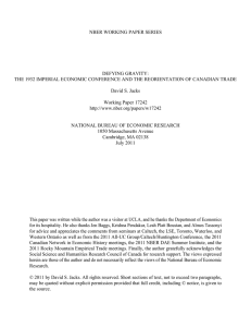 NBER WORKING PAPER SERIES DEFYING GRAVITY: