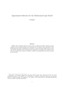 Approximate Inference for the Multinomial Logit Model M.Rekkas