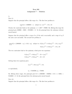 Econ 302 Assignment 7 — Solution 1. Part (i):