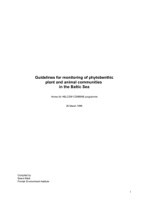 Guidelines for monitoring of phytobenthic plant and animal communities