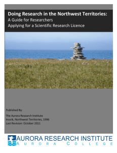 Doing Research in the Northwest Territories:  A Guide for Researchers